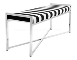 Ławeczka z metalową ramą " COCO " - siedzisko obite tkaniną 120x40x45