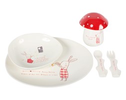 Maileg - Zestaw Obiadowy z Melaminy Bunny Honey