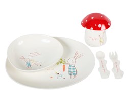 Maileg - Zestaw Obiadowy z Melaminy Bunny Green
