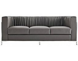 Dkwadrat Sofa Balza 3-osobowa czarna skóra
