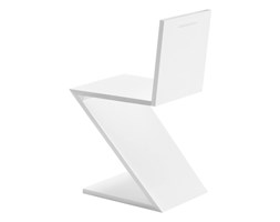 Krzesło inspirowane Zig Zag, białe