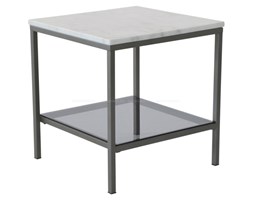 STOLIK RAMA METALOWA BLAT MARMUR"GREG GREY"50X53X50CM