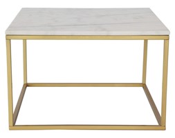 STOLIK KAWOWY RAMA METALOWA ZŁOTA BLAT MARMUR " PORTO GOLD " 75 X 48 CM