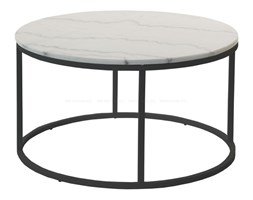 STOLIK KAWOWY RAMA METALOWA BLAT MARMUR ROUND"PORTO BLACK"85X48CM