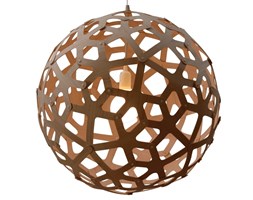 David Trubridge Coral, karmelowa lampa drewniana z bambusa