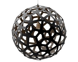 David Trubridge Coral czarna lampa wisząca z bambusa