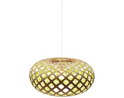 David Trubridge Kina, limonkowa lampa bambusowa