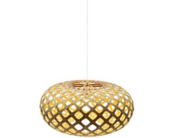 David Trubridge Kina, żółta lampa bambusowa