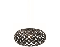 David Trubridge Kina, czarna lampa bambusowa
