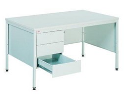 99551851 Biurko, 3 szuflady zamykane od frontu (wymiary: 740x1400x800 mm)