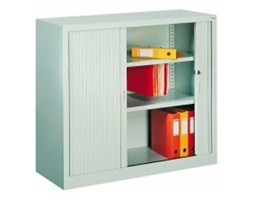 99551671 Szafa aktowa 0,7mm, 2 drzwi żaluzjowe, 2 półki (wymiary: 1040x1000x435 mm)