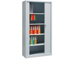 99551674 Szafa aktowa 0,7mm, 2 drzwi żaluzjowe, 4 półki (wymiary: 1990x1200x435 mm)