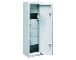 99552699 Szafa na broń i amunicję do przechowywania broni krótkiej, 1 drzwi, 5 skarbczyków (wymiary: 1500x480x320 mm)