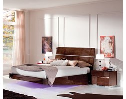 ŁÓŻKO 180 CAPRICE CIEMNY ORZECH