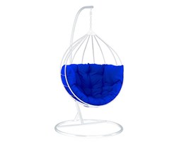 Huśtawka ogrodowa RUBICON fotel wiszący 110x125x202cm BIAŁO/GRANATOWY MILOO