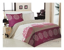 Pościel bawełniana Valentina Bordeaux 160x200