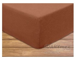 Prześcieradło Frotte z gumką kolor Brąz 160x200