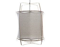 Ay illuminate Z1 bambusowa lampa wisząca z ręcznie tkaną bawełną w kolorze szarym