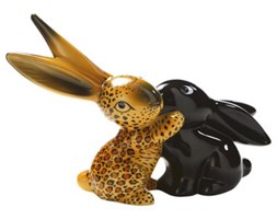 Figurka Leopard Bunny in Love 17cm Bunny de Luxe Goebel 66-874-46-2