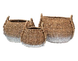 HK Living :: Rattan Basket set - white