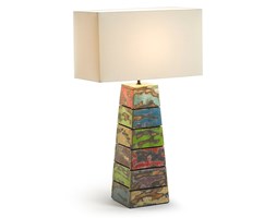 LIBRAS Table lamp wood shade white