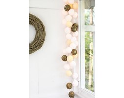 Cotton Ball Lights :: String Lights Green Canoe Natural 35 balls