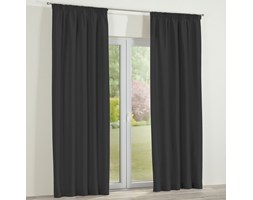 Dekoria Zasłona zaciemniająca na taśmie 1 szt., czarny, 1szt 140 × 260 cm, Blackout - zaciemniające