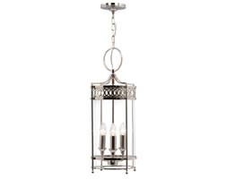 LAMPA WISZĄCA METALOWA SREBRNA"LUIS"3X60W