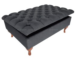 ŁAWECZKA PIKOWANA OTWIERANA L.GREY WOOL"FLORE PARIS" 75x61cm