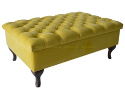ŁAWECZKA PIKOWANA OTWIERANA YELLOW VELVET"FLORE PARIS 61x61cm