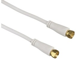 HAMA Kabel antenowy HAMA Techline Wtyk F - Wtyk F 100dB 1.5 m Biały