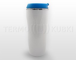 Kubek termiczny 350 ml LADY (biało-niebieski)