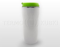 Kubek termiczny 350 ml LADY (biało-zielony)