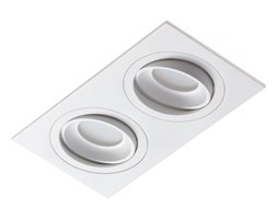 PP Design 826/2 WH OPRAWA HALOGENOWA WPUSZCZANA REGULOWANA OCZKO ALUMINIUM BIAŁY PAR16 MR16 GU10 230V LED