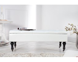 Ławeczka ławka podnóżek skrzynia Opulent biała 110cm (Z35320) Interior