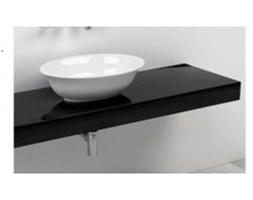 Półka pod umywalki Flaminia Boll 250-80 x 46 x 10 cm, czarny połysk, materiał: pietraluce F6BL pietraluce