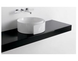 Półka pod umywalki Flaminia Roll 250-80 x 46 x 10 cm, czarny połysk, materiał: pietraluce F6RL44 pietraluce