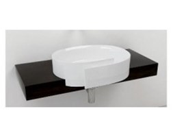 Półka pod umywalki półblatowa Flaminia Roll 56, 250-80 x 40 x 10 cm, T.Wenge, materiał: matrix F6RL56S matrix