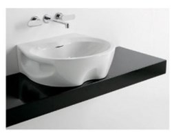 Półka pod umywalki Flaminia Void 60, 250-80 x 46 x 10 cm, czarny połysk, materiał: pietraluce F6VD60 pietraluce