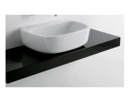 Półka pod umywalki Flaminia Mono' 64, 250-90 x 46 x 10 cm, czarny połysk, materiał: pietraluce F6MN64 pietraluce