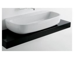 Półka pod umywalki Flaminia Mono' 100, 250-120 x 46 x 10 cm, czarny połysk, materiał: pietraluce F6MN100 pietraluce