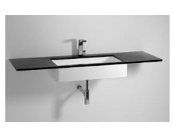 Blat do umywalki Flaminia Fly czarny kryształ, 200-100 x 50 x 1,5 cm FY75PC