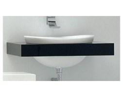 Blat do umywalki Flaminia IO pietraluce: czarny połysk, 80 x 55 x 10 cm IO60M1 pietraluce