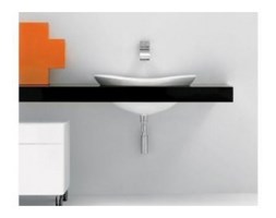 Blat do umywalki Flaminia IO pietraluce: czarny połysk, 250-80 x 55 x 10 cm IO60M4 pietraluce