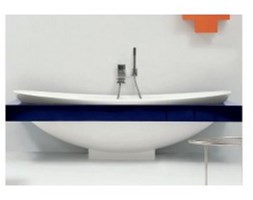 Półka/ blat wannowy Flaminia IO 200 x 90 x 13 cm, z otworem do zabudowy wanny 193 cm IO84M1 oak