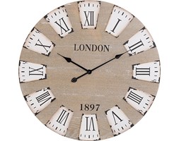 Drewniany zegar ścienny LONDON 3D, Ø 70 cm