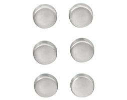 Magnesy do notatek, stal nierdzewna, 6 sztuk, ZELLER