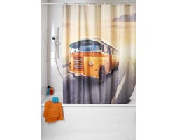 Zasłona prysznicowa, tekstylna, Vintage Bus, 180x200 cm, WENKO