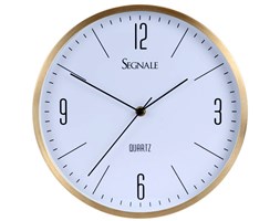 Okrągły zegar ścienny SEGNALE, aluminium, Ø 30 cm