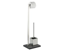 Stojak na papier toaletowy i szczotkę do WC, SLATE ROCK - 2 w 1